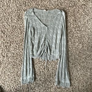 Lace Light Green Long-Sleeve